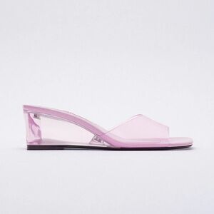 Zara Mini Vinyl Wedge Sandals